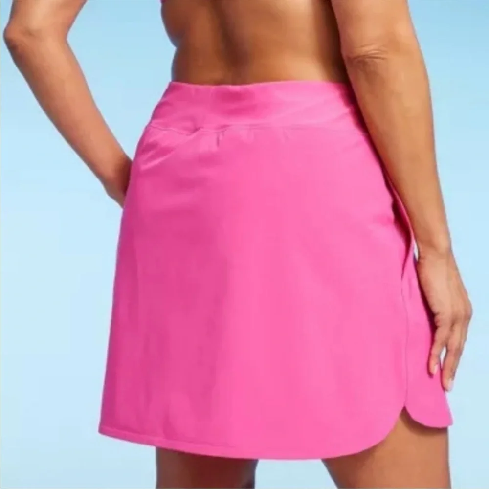 LAND'S END SWIM SKORT Hot Pink New Size 2-4